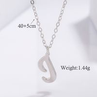 Simple Style Commute Cross Letter Sterling Silver Plating Inlay Zircon White Gold Plated Pendant Necklace sku image 3