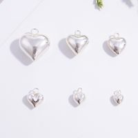 Simple Style Geometric Heart Shape Sterling Silver Plating 18k Gold Plated Charms main image 4