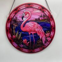 Cute Artistic Flamingo Arylic Pendant Artificial Decorations sku image 1
