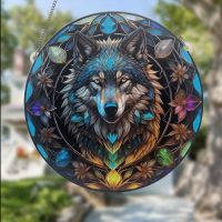 Retro Artistic Wolf Arylic Pendant Artificial Decorations main image 2