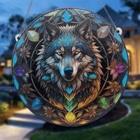 Retro Artistic Wolf Arylic Pendant Artificial Decorations main image 1