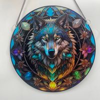 Retro Artistic Wolf Arylic Pendant Artificial Decorations sku image 1