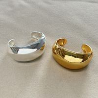 Vintage Style Solid Color Alloy Plating Gold Plated Silver Plated Women's Bangle main image 9