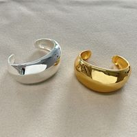 Vintage Style Solid Color Alloy Plating Gold Plated Silver Plated Women's Bangle main image 8