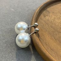 1 Pair Simple Style Round Plating Imitation Pearl 14k Gold Plated Silver Plated Ear Studs main image 10
