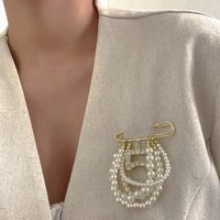 Élégant Sucré Numéro Alliage Placage Incruster Perles Artificielles Strass Femmes Broches main image 4