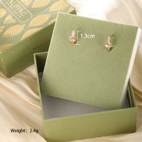 1 Pair Xuping Commute Four Leaf Clover Flower Plating Inlay Copper Alloy Rhinestones 18k Gold Plated Drop Earrings main image 7