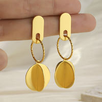 1 Pair Ig Style Casual Geometric Plating Copper 18k Gold Plated Drop Earrings main image 1