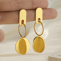 1 Pair Ig Style Casual Geometric Plating Copper 18k Gold Plated Drop Earrings sku image 1