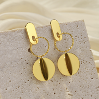 1 Pair Ig Style Casual Geometric Plating Copper 18k Gold Plated Drop Earrings main image 6