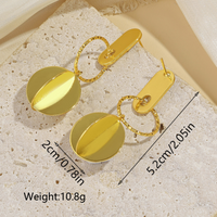 1 Pair Ig Style Casual Geometric Plating Copper 18k Gold Plated Drop Earrings main image 5