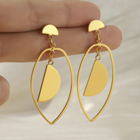 1 Pair Ig Style Casual Geometric Plating Copper 18k Gold Plated Drop Earrings sku image 2