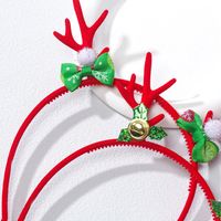 Cute Bow Knot Bell Antlers Flannel Hair Band main image 4