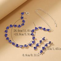 Elegant Lady Geometric Alloy Plating Inlay Rhinestones Gold Plated Women's Earrings Necklace main image 6