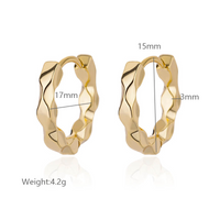 1 Pair Simple Style Solid Color Plating Stainless Steel 18k Gold Plated Earrings main image 6