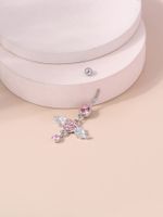 Streetwear Cool Style Heart Shape Stainless Steel Inlay Zircon Belly Ring main image 3