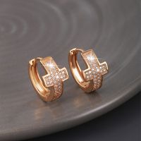 Wholesale Jewelry Xuping Simple Style Classic Style Solid Color Copper Alloy Artificial Gemstones 18k Gold Plated Plating Inlay Earrings main image 1