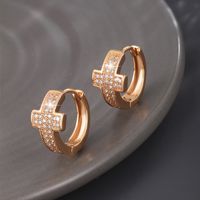 Wholesale Jewelry Xuping Simple Style Classic Style Solid Color Copper Alloy Artificial Gemstones 18k Gold Plated Plating Inlay Earrings main image 4
