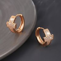 Wholesale Jewelry Xuping Simple Style Classic Style Solid Color Copper Alloy Artificial Gemstones 18k Gold Plated Plating Inlay Earrings main image 3