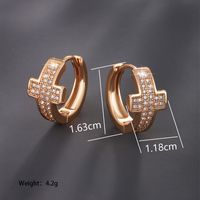 Wholesale Jewelry Xuping Simple Style Classic Style Solid Color Copper Alloy Artificial Gemstones 18k Gold Plated Plating Inlay Earrings sku image 1