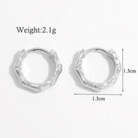 1 Pair Ig Style Elegant Geometric Inlay Sterling Silver Zircon White Gold Plated Rhodium Plated Earrings sku image 3