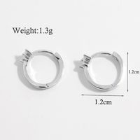 1 Pair Ig Style Elegant Geometric Inlay Sterling Silver Zircon White Gold Plated Rhodium Plated Earrings sku image 1