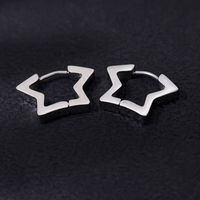 1 Pair Simple Style Classic Style Solid Color Polishing Stainless Steel Earrings main image 1