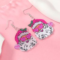 1 Pair Cute Heart Shape Arylic Drop Earrings main image 3