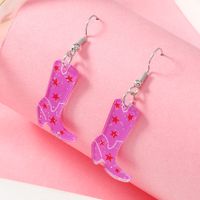 1 Pair Cute Heart Shape Arylic Drop Earrings main image 6