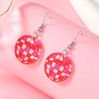 1 Pair Cute Heart Shape Arylic Drop Earrings main image 7