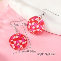 1 Pair Cute Heart Shape Arylic Drop Earrings sku image 6