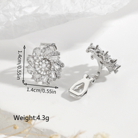 1 Pair Cute Sweet Snowflake Plating Inlay Copper Zircon 18k Gold Plated Ear Cuffs main image 7