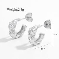 1 Par Elegante Señora Forma De U Forma De Corazón Embutido Plata Esterlina Circón Blanco Oro Plateado Rodio Plateado Pendientes sku image 4