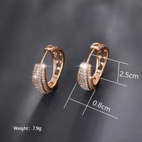 Wholesale Jewelry Xuping Simple Style Classic Style Color Block Copper Alloy Artificial Gemstones 18k Gold Plated Plating Inlay Earrings main image 6