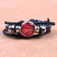 Sports Football Leather Men's Bracelets sku image 5