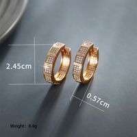 Wholesale Jewelry Xuping Simple Style Solid Color Copper Alloy Artificial Gemstones 18k Gold Plated Plating Inlay Earrings sku image 2