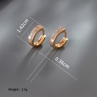Wholesale Jewelry Xuping Simple Style Solid Color Copper Alloy Artificial Gemstones 18k Gold Plated Plating Inlay Earrings sku image 1