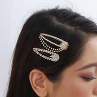 Women's Sweet Solid Color Iron Plating Inlay Rhinestones Hair Clip main image 3