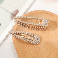 Women's Sweet Solid Color Iron Plating Inlay Rhinestones Hair Clip main image 5
