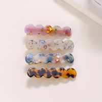 Simple Style Color Block Acetic Acid Sheets Plating Hair Clip main image 3
