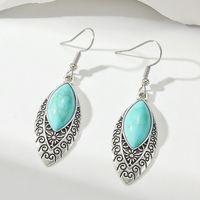 Simple Style Water Droplets Alloy Plating Inlay Turquoise Women's Jewelry Set main image 5