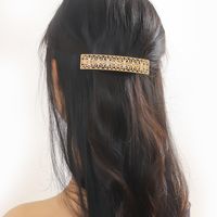 Retro Geometric Solid Color Alloy Plating Hair Clip main image 1