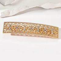 Retro Geometric Solid Color Alloy Plating Hair Clip sku image 1