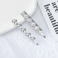 Simple Style Heart Shape Metal Plating Hair Clip main image 3