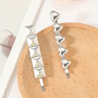 Simple Style Heart Shape Metal Plating Hair Clip main image 4