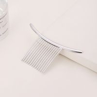 Simple Style Solid Color Alloy Plating Insert Comb main image 4