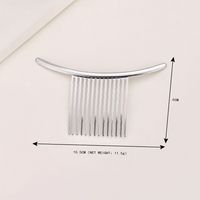Simple Style Solid Color Alloy Plating Insert Comb main image 2