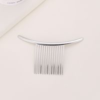 Simple Style Solid Color Alloy Plating Insert Comb sku image 1