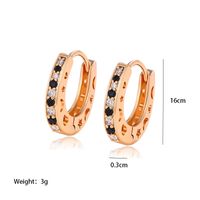 Wholesale Jewelry Xuping Simple Style Commute Color Block Alloy Artificial Gemstones 18k Gold Plated Plating Inlay Earrings sku image 2