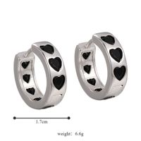 1 Pair Elegant Princess Lady Round Heart Shape Copper White Gold Plated Earrings main image 3
